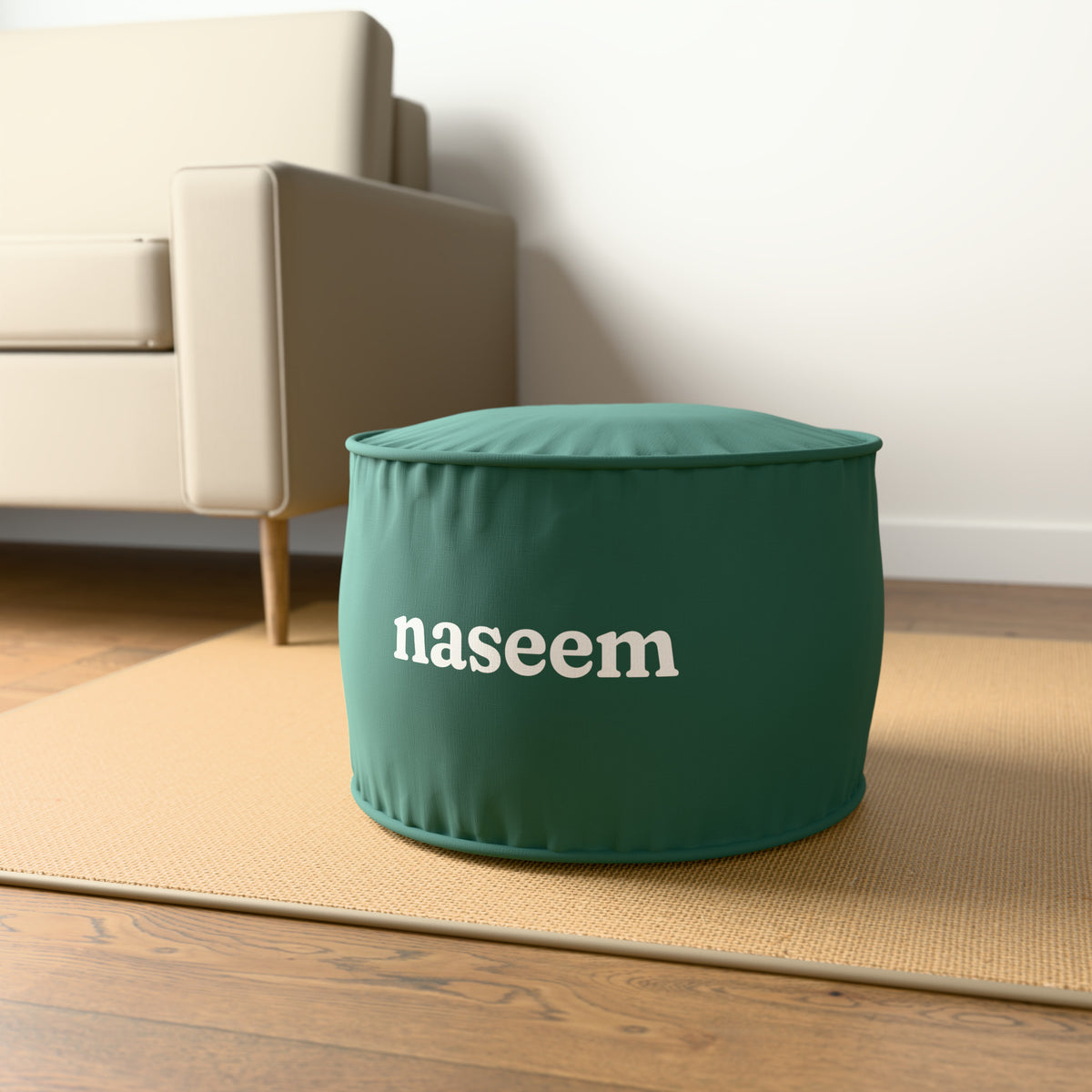 The floor pouf